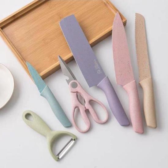 Bộ dao kéo lúa mạch cao cấp 6 món chi tiết chuyên dụng cho căn bếp