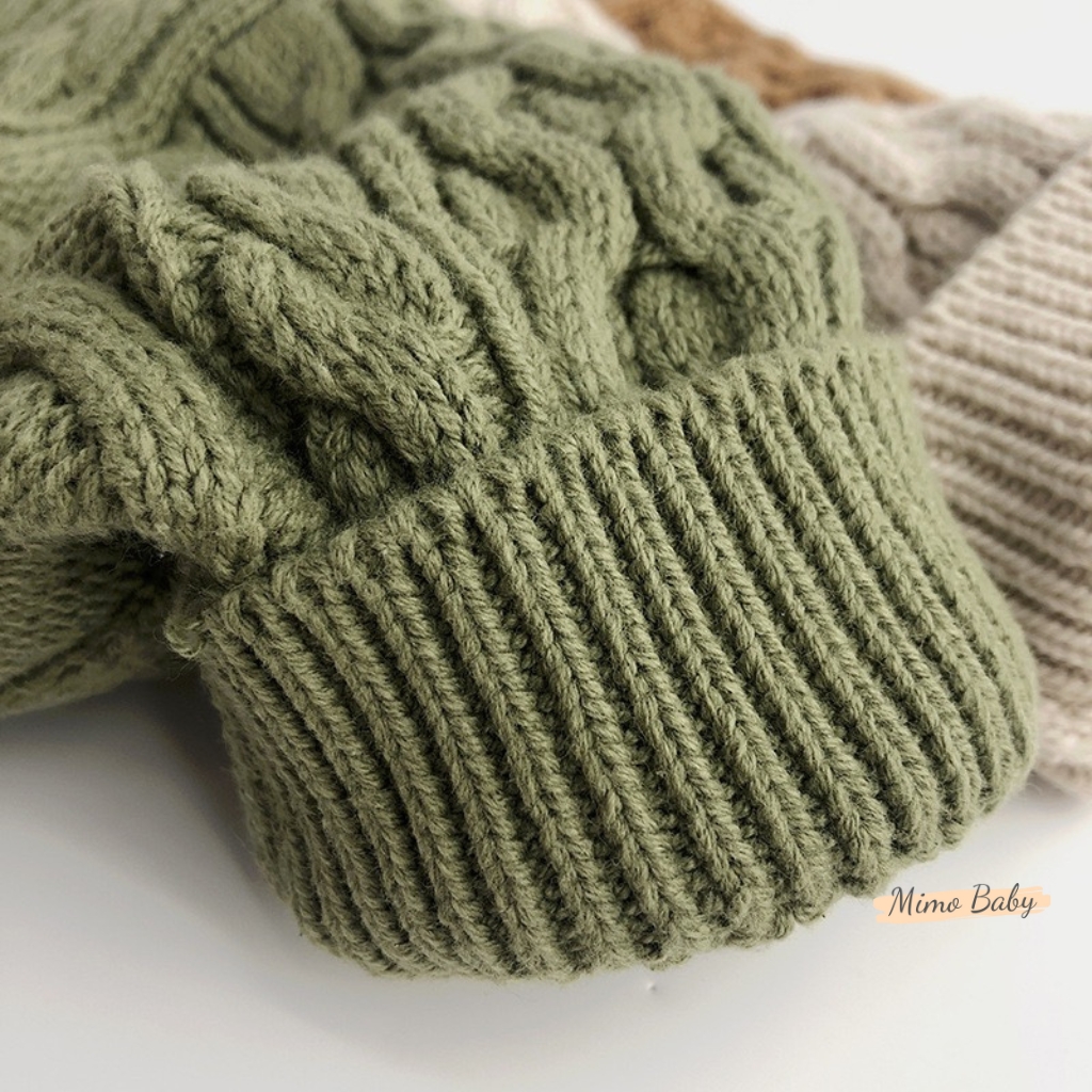 Áo len mùa thu đông đan vặn thừng phong cách vintage cho bé QA60 Mimo Baby