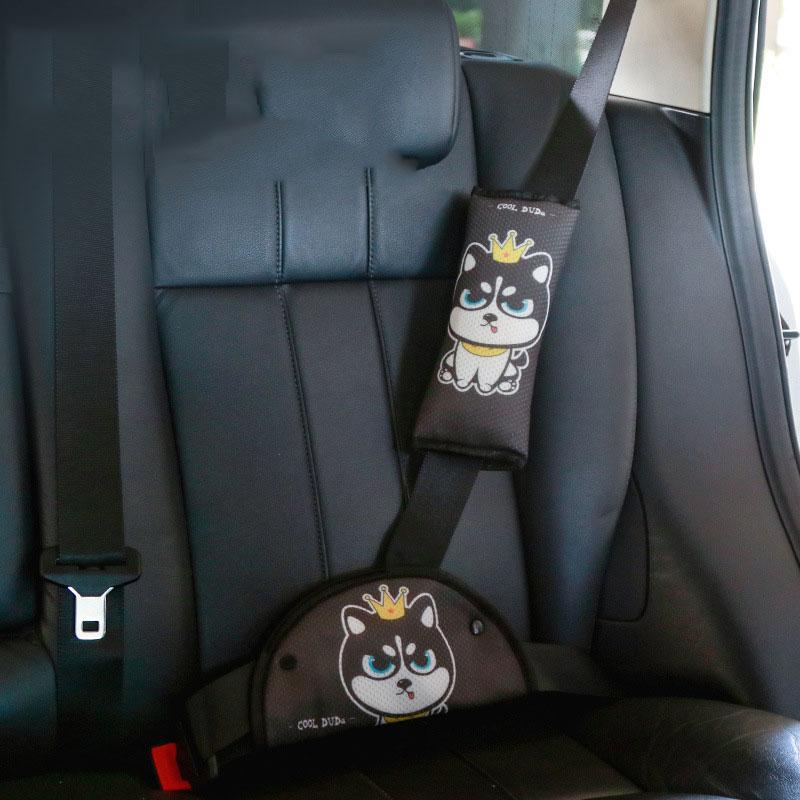 Dây Đai An Toàn Tam Giác Giữ An Toàn Xe Hơi Bao Da Đeo Vai Hoạt Hình Dễ Thương Thắt Lưng Tam Giác Con Trẻ Em Xe Nội Bộ Phụ Kiện