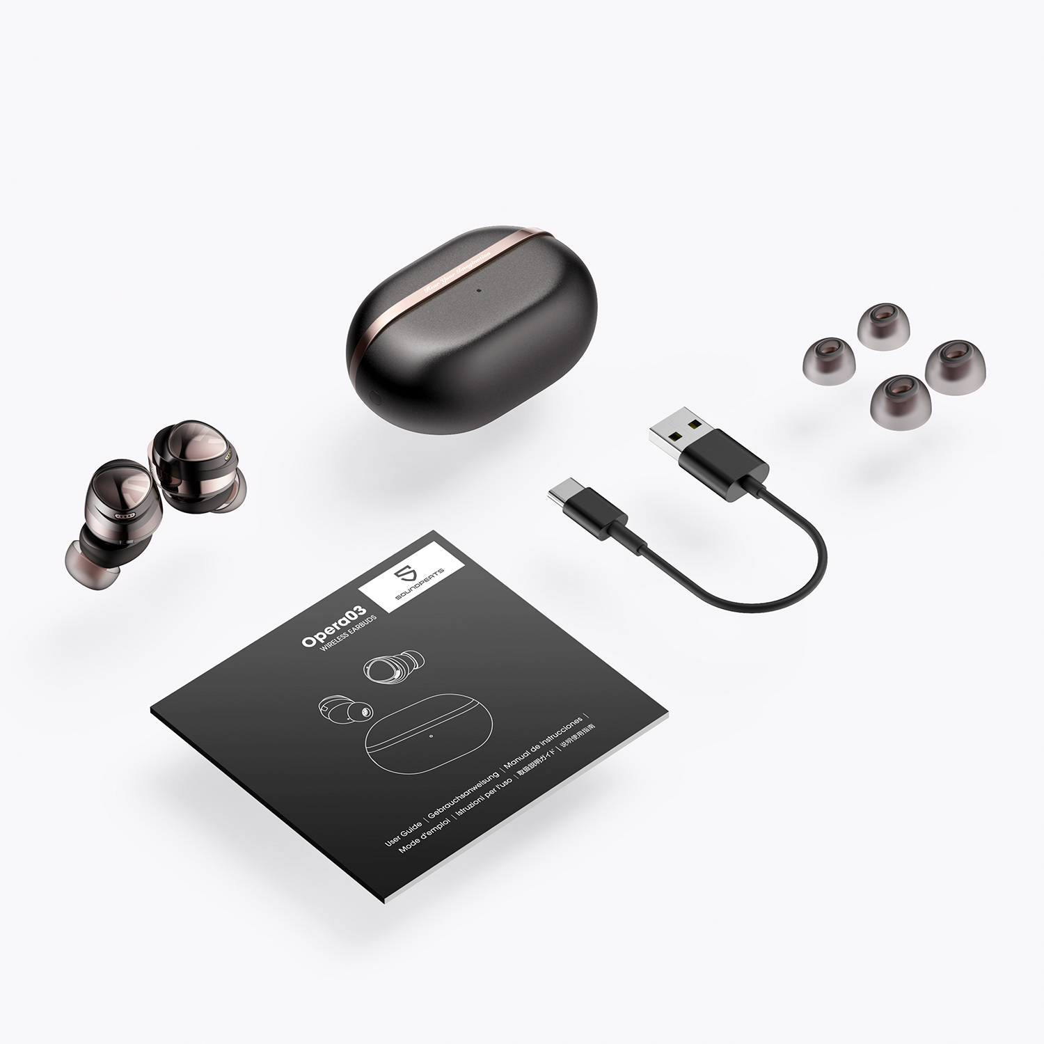 Tai Nghe True Wireless SoundPEATS Opera 03 Bluetooth 5.3 LDAC Hires Audio - Hàng Chính Hãng