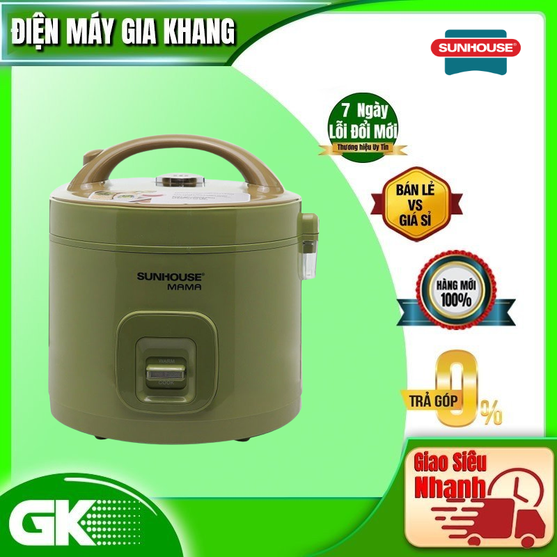 Nồi Cơm Điện Nắp Gài Sunhouse MaMa SHD8665G (1.8 Lít) - Hàng Chính Hãng