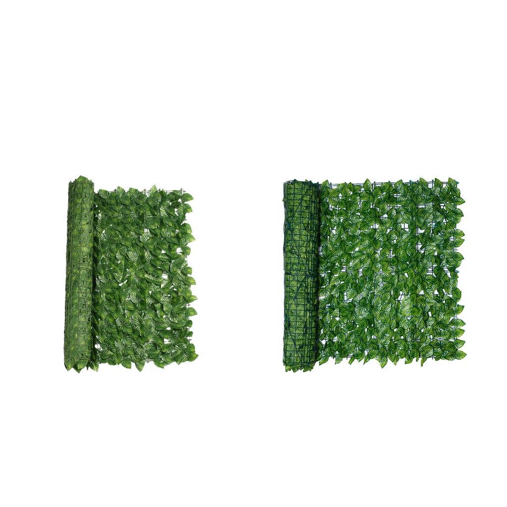 2pcs Artificial Faux Leaf Privacy Fence Screen Hedge Garden Decor 3Meter