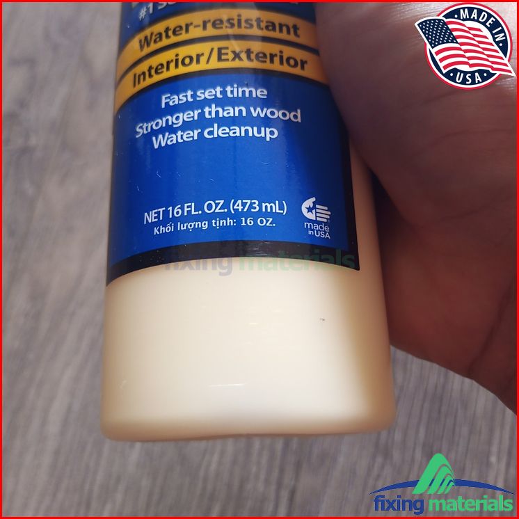 Keo dán gỗ (Hàng cực kỳ tốt, Made in USA), chai xanh, kháng nước, dùng được ngoài trời