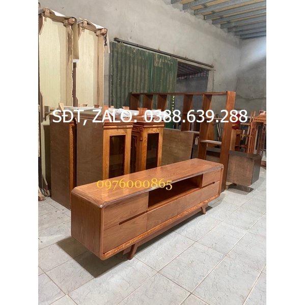 kệ tivi sồi Sơn màu hương vàng