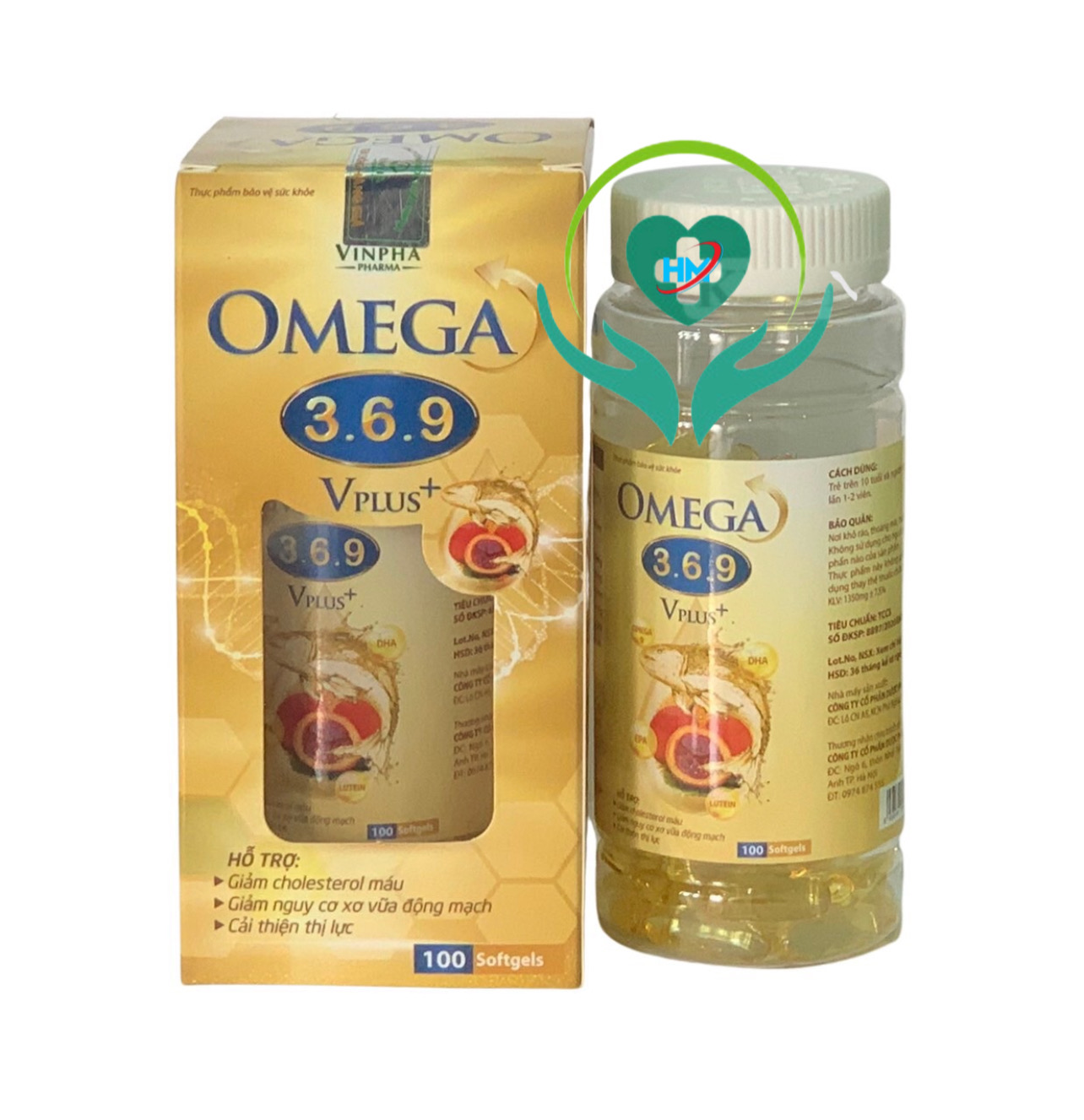 OMEGA 369 Vplus+ - Hộp 100 viên - Làm giảm mỏi mắt, khô mắt