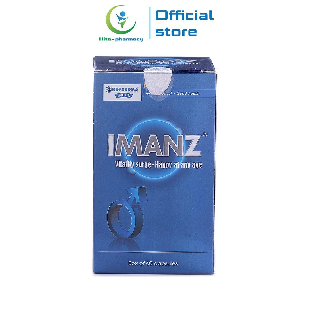 Viên uống IMANZ hỗ trợ tăng cường sinh lý nam, bổ thận, tráng dương - Chai 60 viên