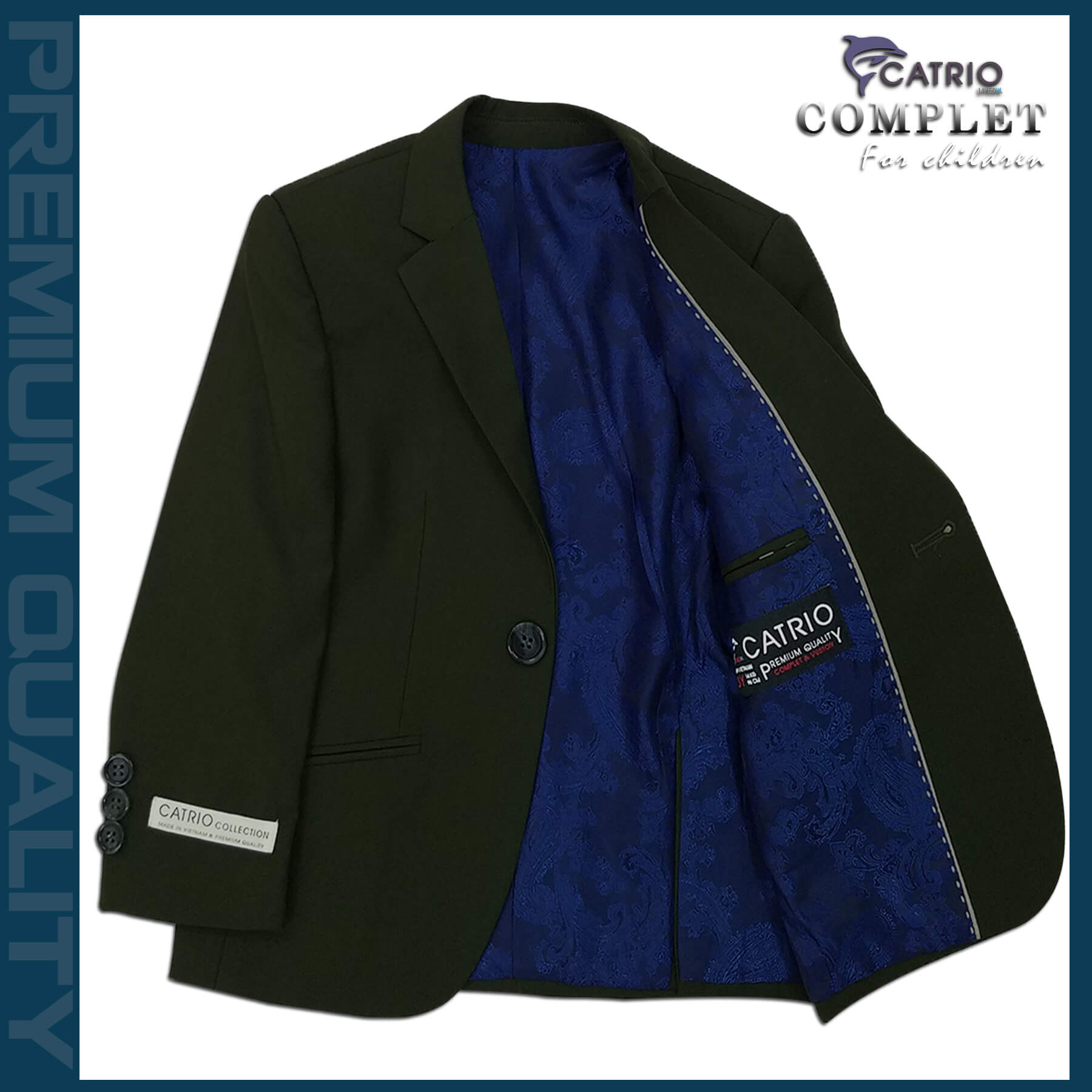 BỘ VEST BÉ TRAI CATRIO ACT 564 CHO TRẺ EM TỪ 2 TUỔI ĐẾN 6 TUỔI THUỘC BST QUẦN ÁO THỜI TRANG COMPLE VESTON TRẺ EM CATRIO MÙA THU ĐÔNG 2021
