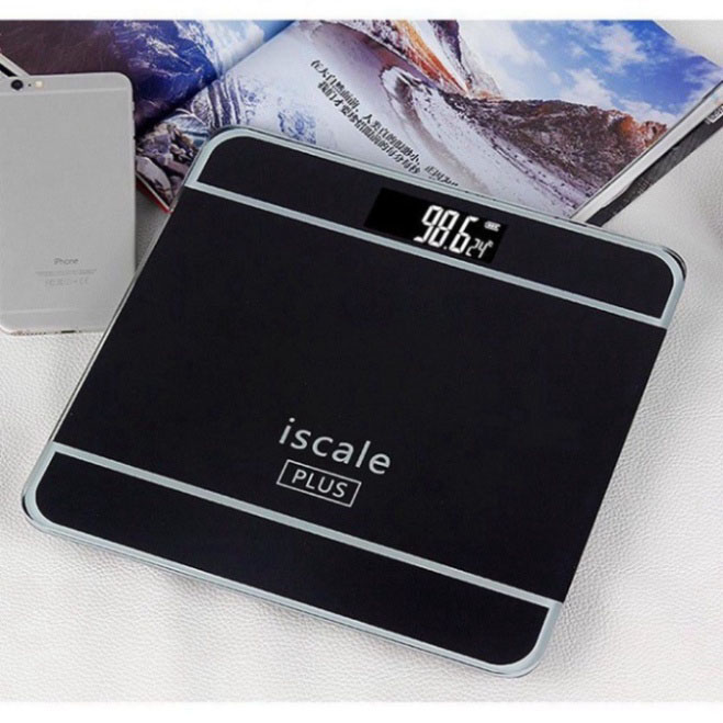 Cân Sức Khoẻ Gia Đình Chịu Lực Tốt Mặt Kinh Điện Tử Màn Hình LCD Rõ Nét Kinh Cường Lực Cao Cấp Thiết Kế Gọn Nhẹ Bo Tròn Góc