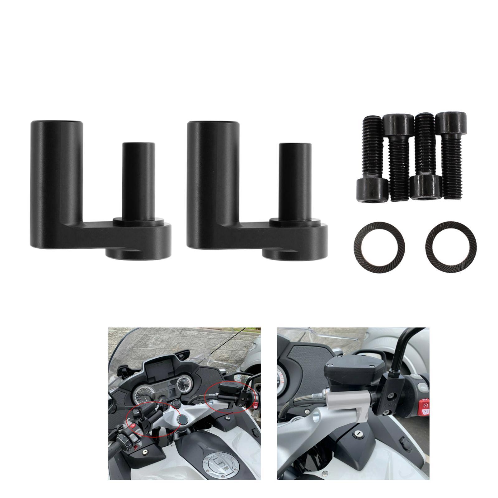 Motorcycle Aluminum Adjustable Handlebar Riser Kit for R1200RT Black