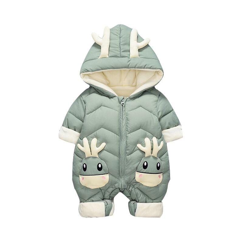 2021 Cho Bé Mùa Đông Snowsuit Plus Nhung Dày Dặn Cho Bé Bé Trai Jumpsuit 0-2 Tuổi Sơ Sinh Liền Quần Bé Áo Liền Quần Bé Gái cho Bé Áo Khoác