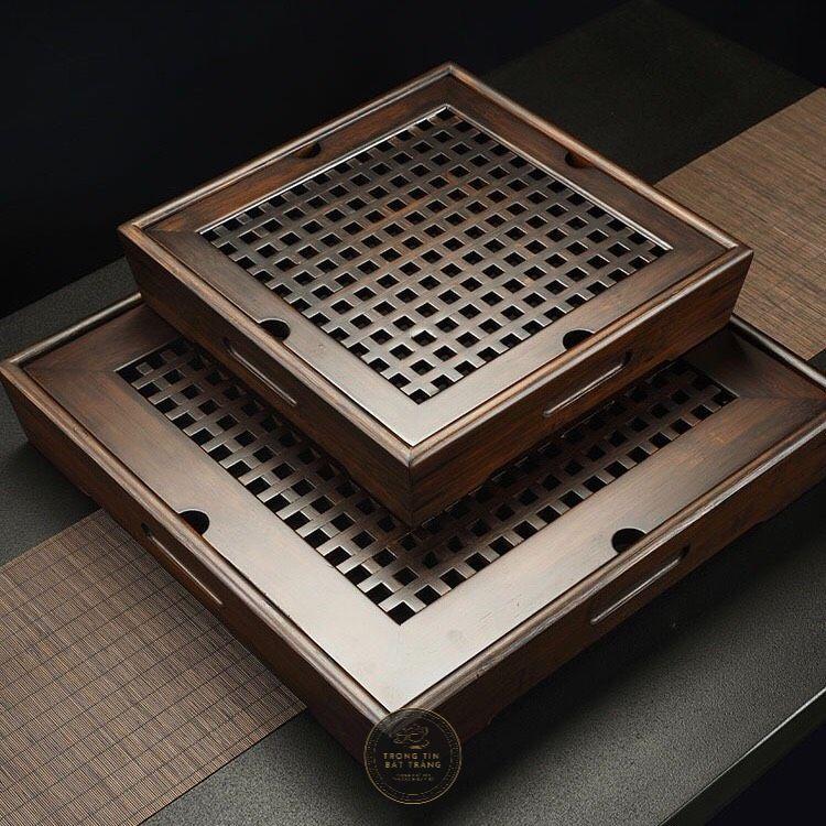 Khay Trà Tre Cao Cấp Vuông Nhỏ Kích Thước 28*28*6,5 KT 08.1
