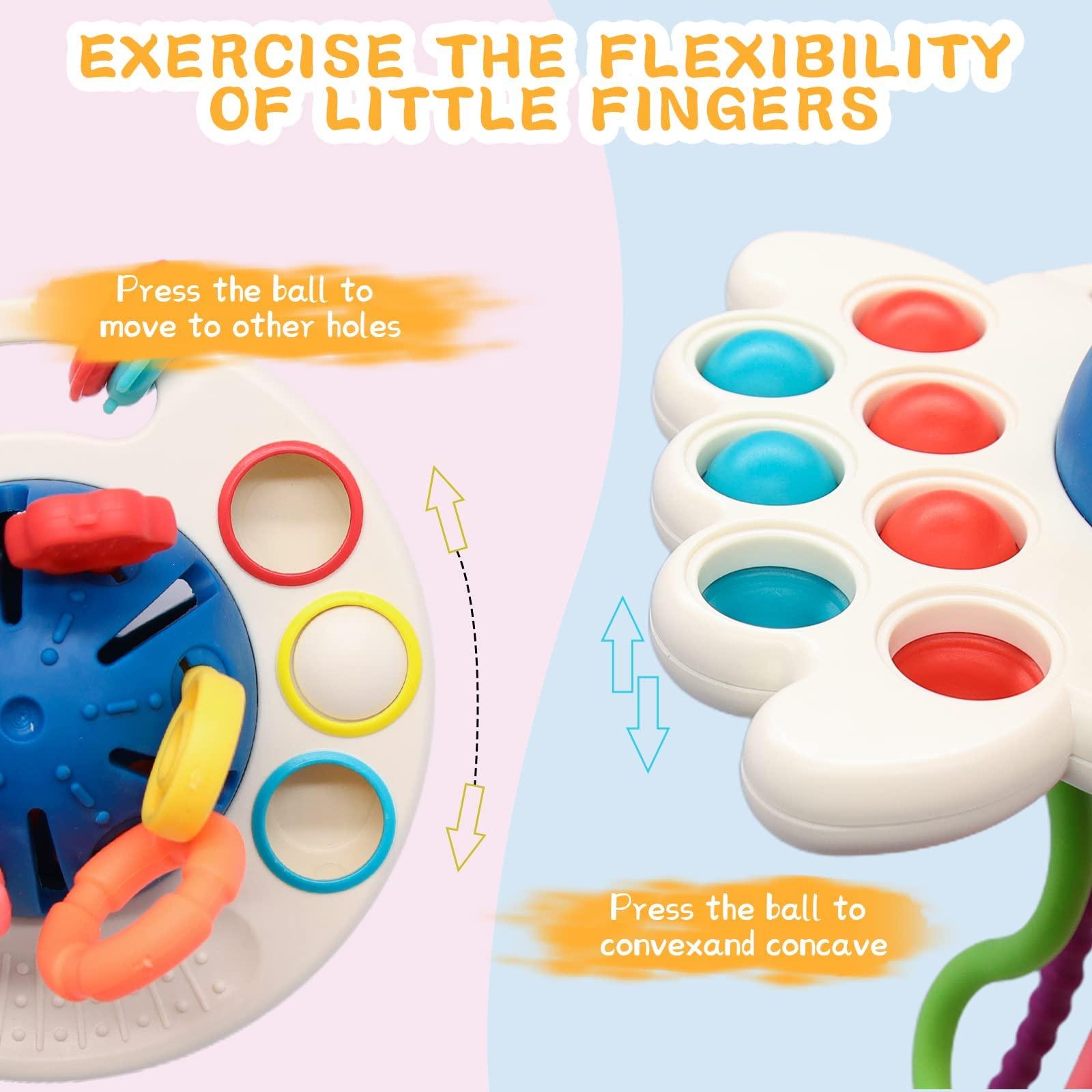 Đồ chơi cảm giác của em bé, dây răng đồ chơi trong thức ăn silicone cho em bé chất lượng, động cơ tốt, đồ chơi du lịch, đồ chơi giáo dục cho 1 đến 3 cô gái trẻ