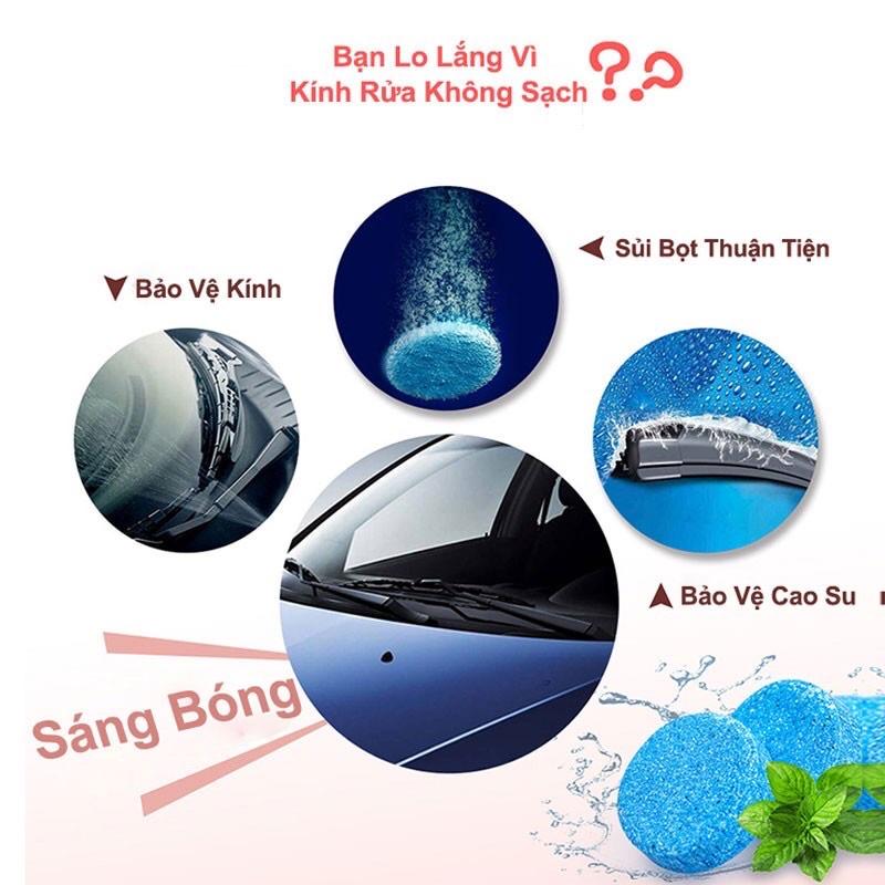 Viên Sủi Rửa Kính Ô tô - Viên Sủi Rửa Kính Xe Hơi - Tiện Dụng - Tiết Kiệm - Loại Tốt Giá Rẻ