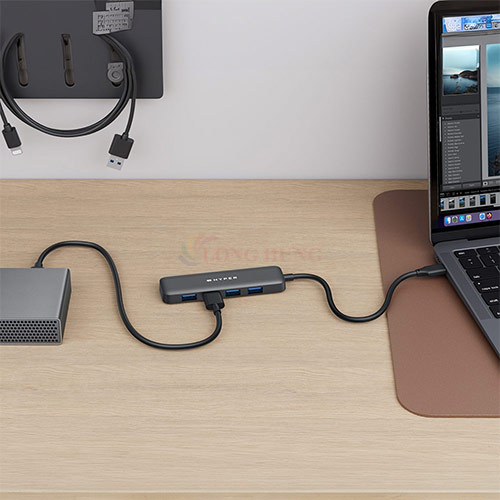 Cổng chuyển đổi HyperDrive Next 4-in-1 USB-C Fast Transfer Speed HD5002GL - Hàng chính hãng