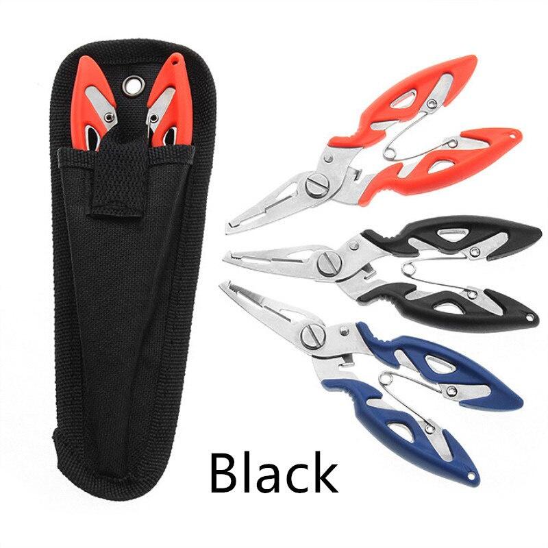 Fishing Plier+Oxford bag Scissor Braid Line Lure Cutter Hook Remover Tackle Tool Cutting Fish Use Tongs Scissors Fishing Pliers