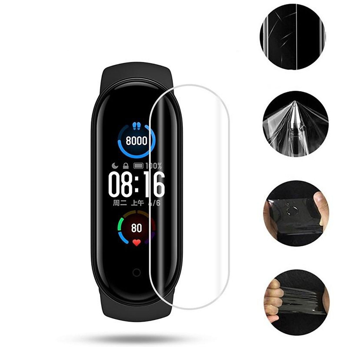 Miếng dán màn hình trong suốt Miband 5 / Miband 6 - Dán PPF cho vòng đeo tay thông minh Xiaomi Mi Band 5 / 6