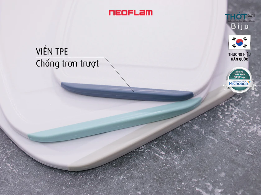 [Hàng chính hãng] Thớt sạch Neoflam Biju. Nhiều Size S, M, L. Thớt  nhựa PP an toàn, trộn lẫn Microban kháng khuẩn, nấm mốc