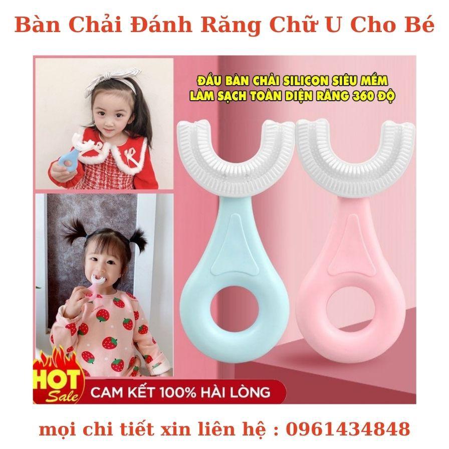 Bàn Chải Đánh Răng Chữ U Thông Minh Chất Liệu Silicon Cho  Bé Từ 2 - 6 Tuổi