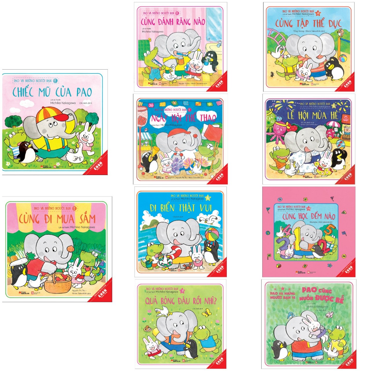 Bộ 10 cuốn Ehon Nhật Bản: Pao và Những Người Bạn