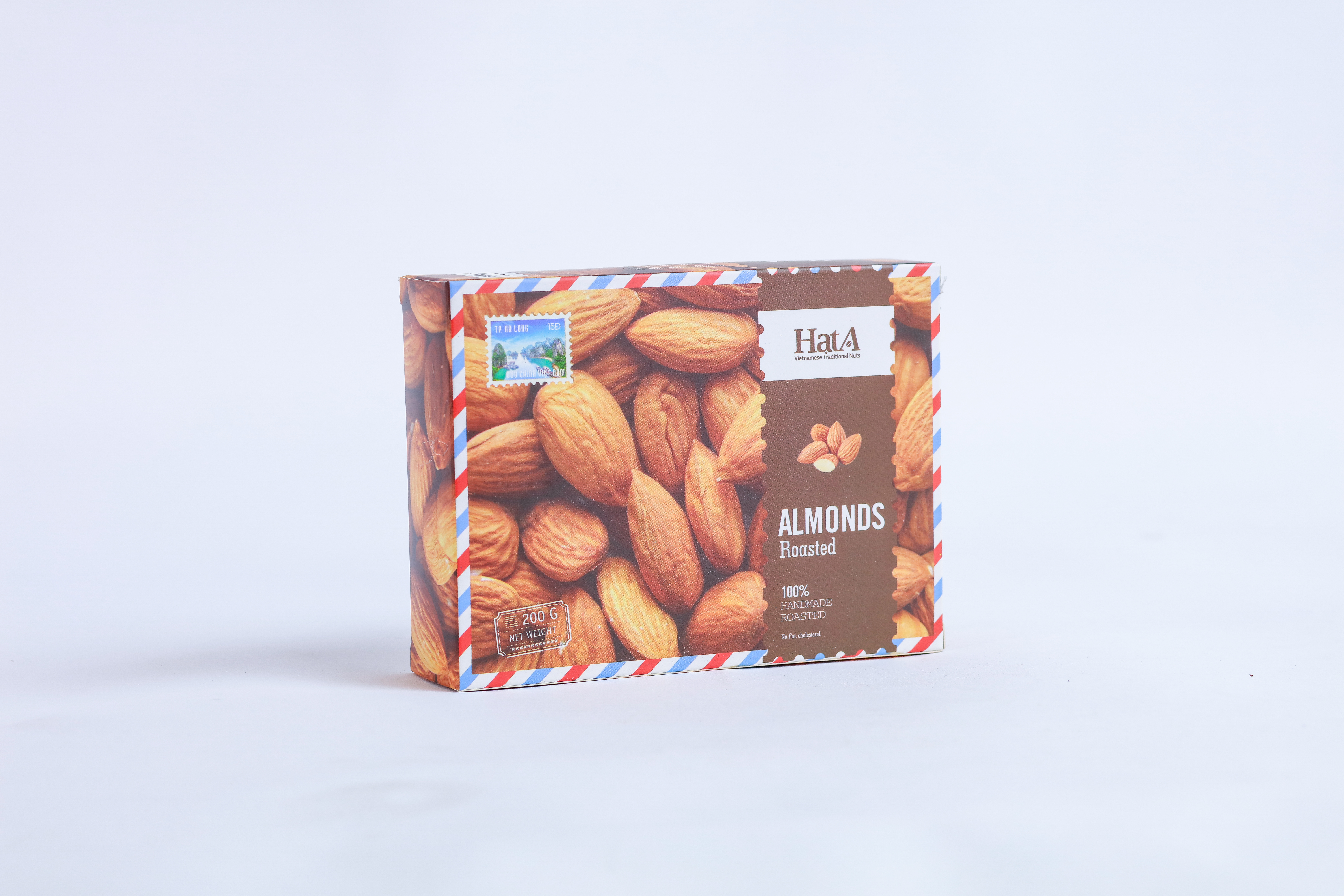 Hạt Hạnh Nhân Tươi Tách Vỏ Nguyên Vị 100% Rang Mộc Thủ Công - Không Chất Béo, Cholesterol - Thơm Ngon Giòn Bùi 200g