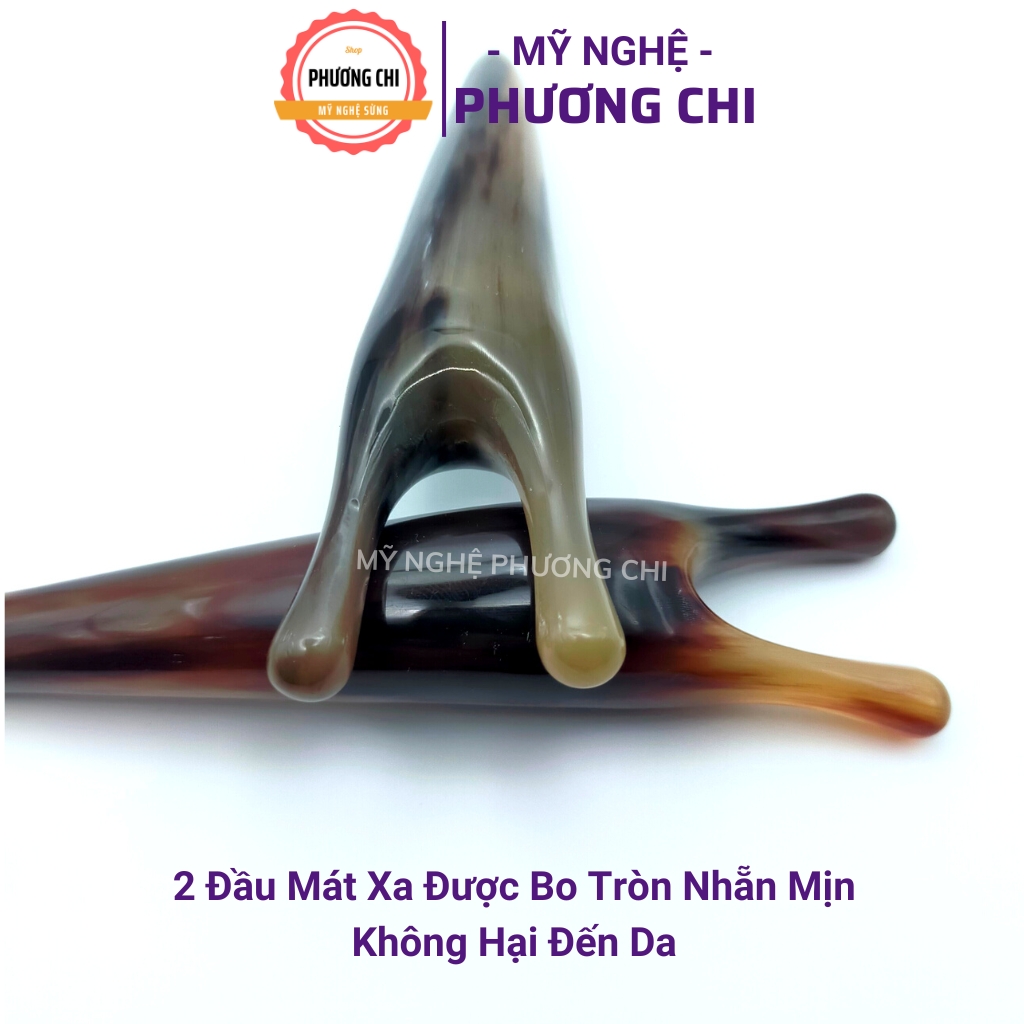 Cây ấn huyệt massage body cột sống bằng sừng trâu, dụng cụ massage mũi | Mỹ Nghệ Phương Chi