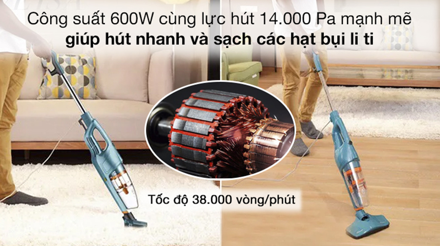 Máy Hút Bụi DEERMA DX900 Lõi Lọc Thép Thích Hợp Hút Bụi Hạt To- Hàng nhập khẩu