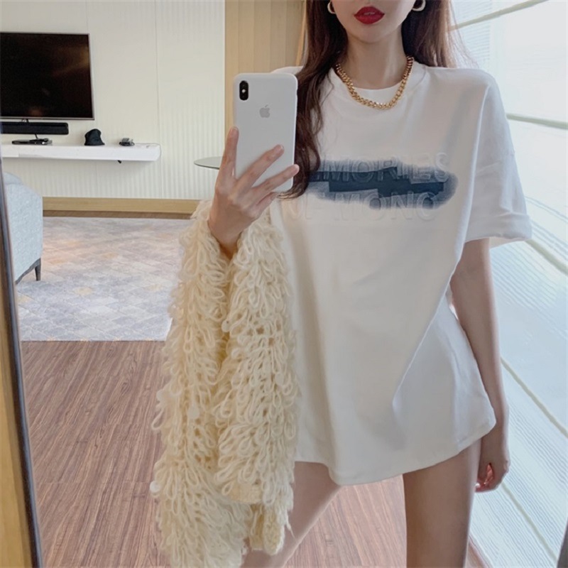 Áo thun tay lỡ Unisex form rộng áo phông Oversize kiểu Hàn Quốc sang trọng - L