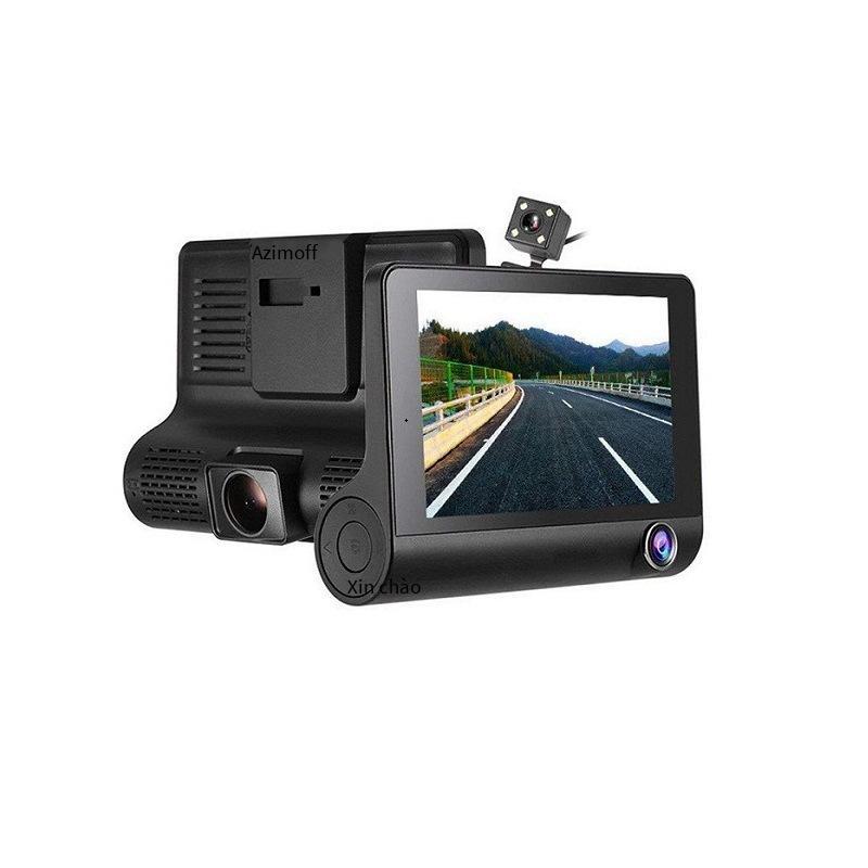 Giao hàng nhanh ghi âm lái xe 4 inch ống kính ghi âm ba ống kính nhìn đêm HD phía trước và phía sau ẩn 1080P xe góc rộng