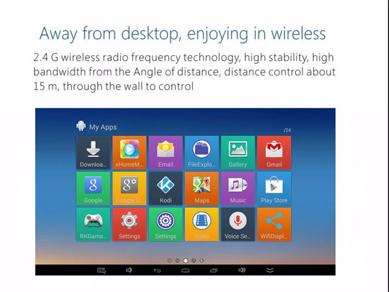 7 Màu Đèn Nền I8 Không Dây Tiếng Anh Nga Bàn Phím 2.4GHz Chuột Bàn Di Chuột Cho Android Tivi Box PC
