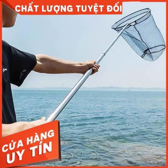 Vợt Vớt Cá Inox Cao Cấp Siêu Bền 1m7 2m1 2m5 3m - Sanami Fishing