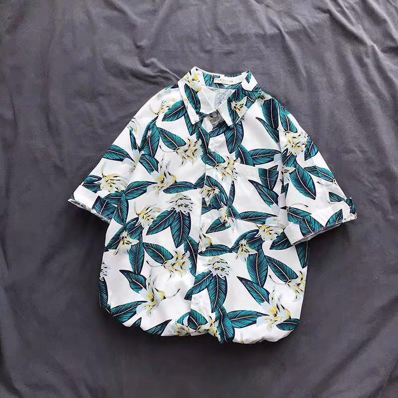 Áo sơ mi tay ngắn in hình hoa thời trang cá tính dành cho nam