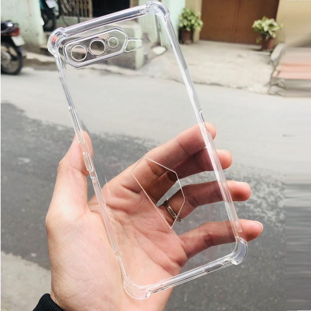 Ốp lưng dành cho ASUS ROG Phone 3, ROG Phone 5 dẻo silicon TPU trong suốt chống sốc, chống va đập, bảo vệ camera