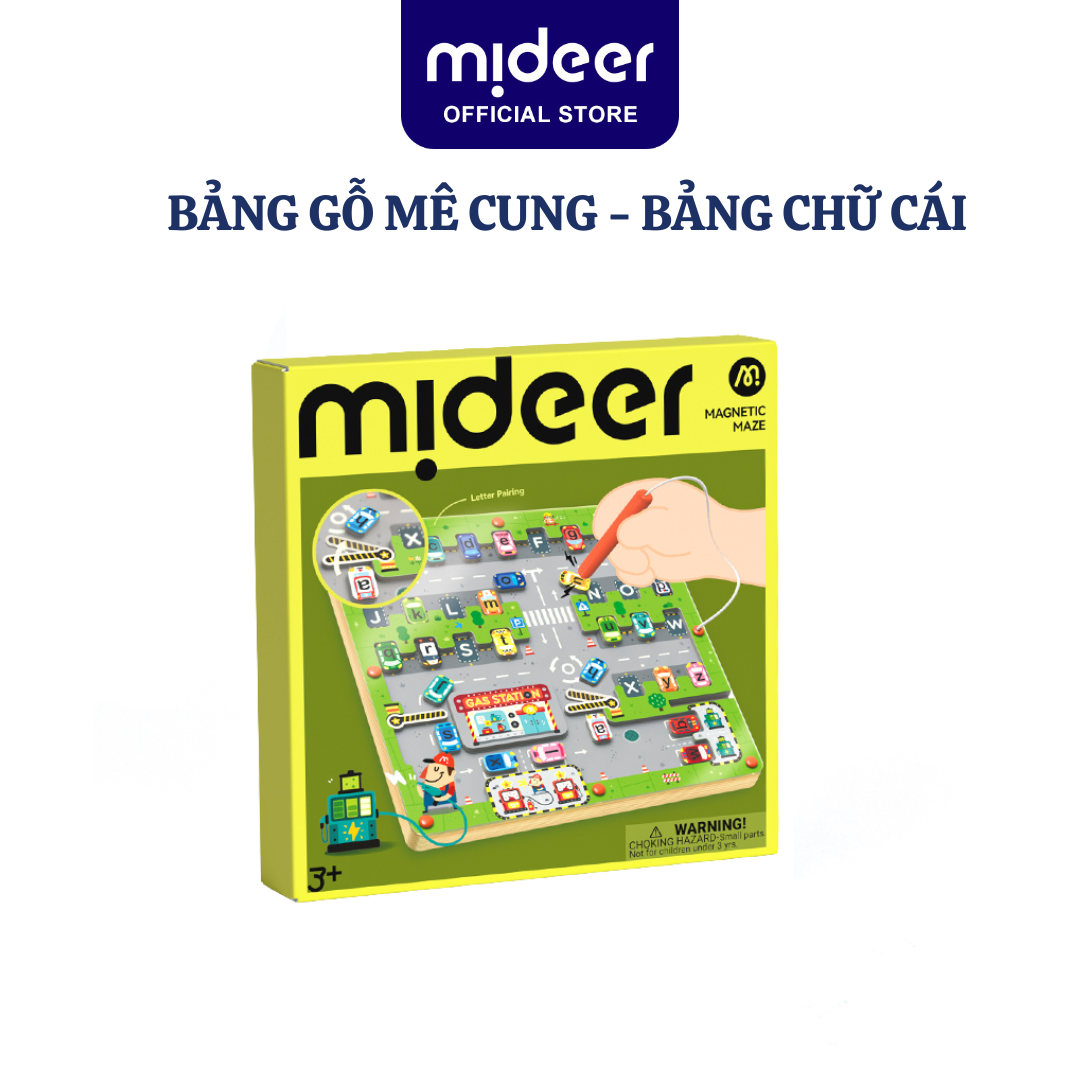 Bảng gỗ mê cung, bảng chữ cái cho bé Mideer Magnetic Maze · Parking Lot