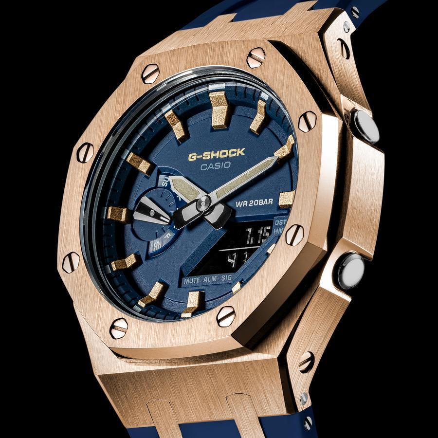 Đồng Hồ Nam Dây Nhựa Casio G-Shock GA-2110ET-2A AP Custom Rose Gold x Navy Royal Oak