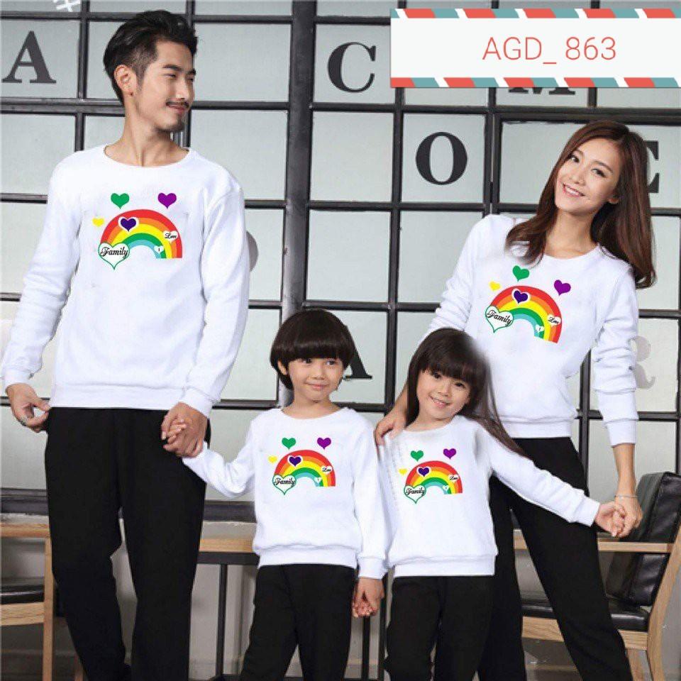 Áo nỉ bông mẫu cầu vòng - MÃ AGD863