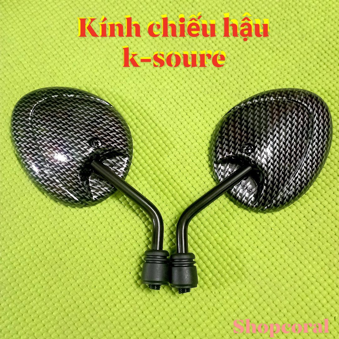 CẶP KÍNH TAI MÈO K-SOURE SƠN CACBON GẮN CÁC LOẠI XE
