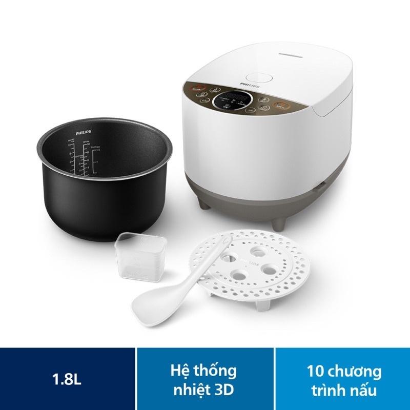 Nồi Cơm Điện Tử Philips HD4515, 1.8Lit - 1070w, Hàng Chính Hãng