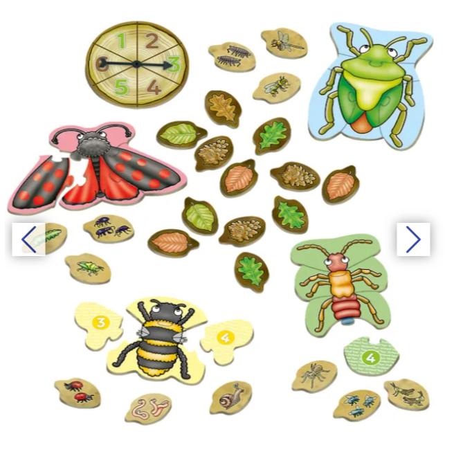 Trò chơi trí tuệ Bug Hunters - Orchard Toys giúp trẻ phát triển khả năng ghi nhớ, làm quen với toán