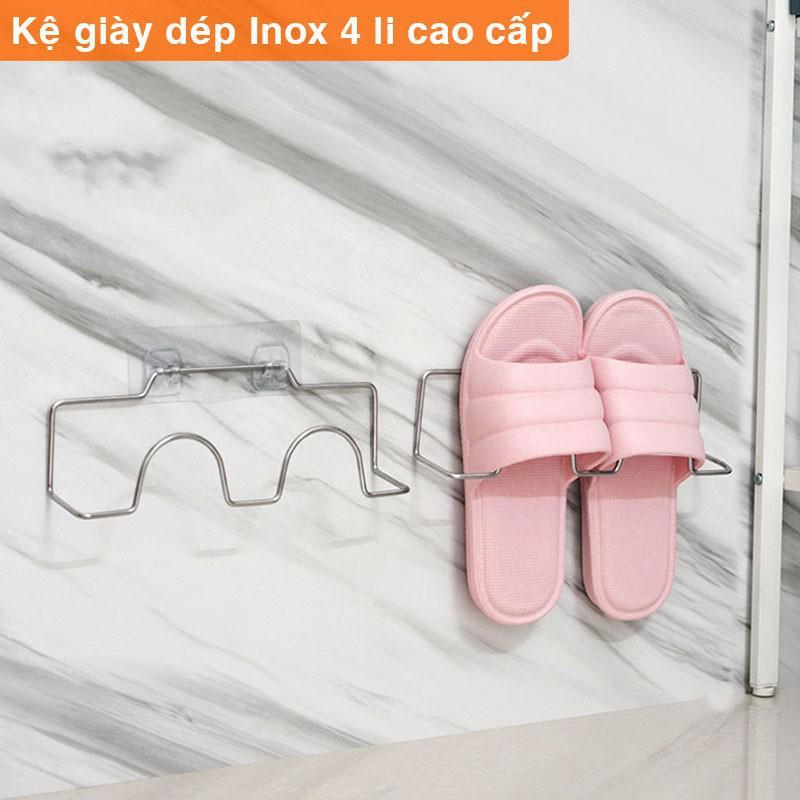 Kệ Để Giày Dép Inox Dán Tường Treo Đồ Cao Cấp Đa Năng - Tặng Kèm Miếng Dán Tường Siêu Chắc