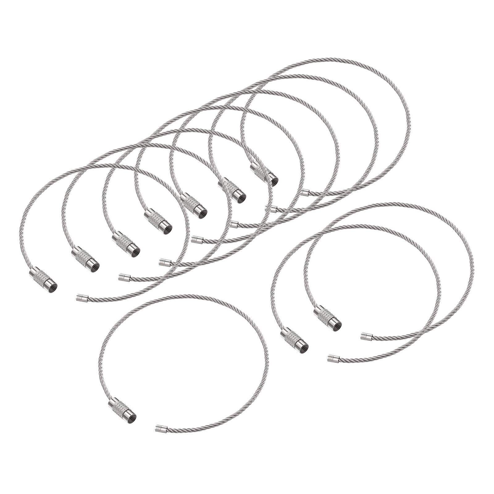 Stainless Steel Wire Keychains Luggage Tags Loops for Hanging Luggage Tag
