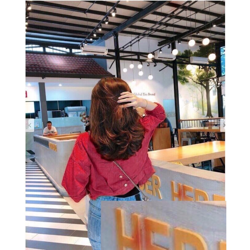 Áo khoác kaki nữ nút lưng