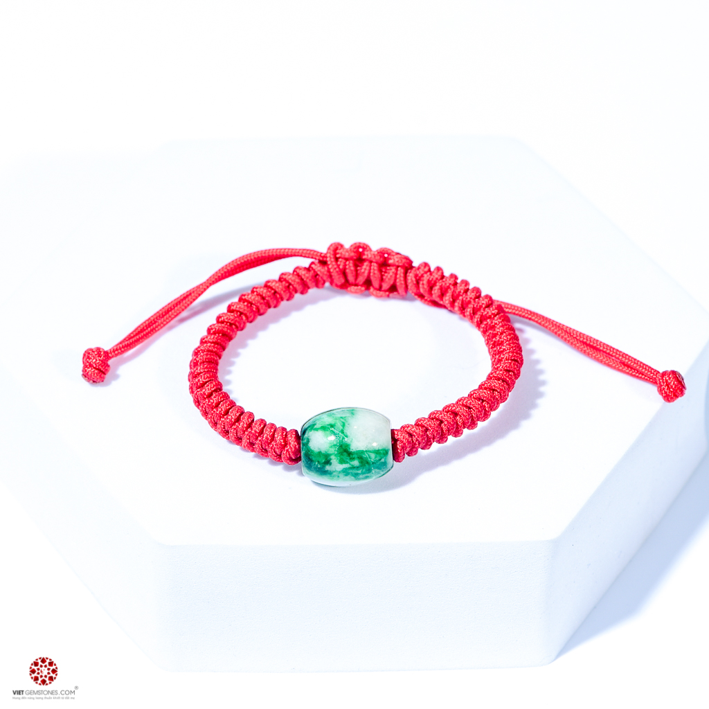Vòng tay Mala Lu Thống Ngọc Cẩm Thạch - Hợp tất cả các mệnh, đem lại may mắn, tài lộc | VietGemstones