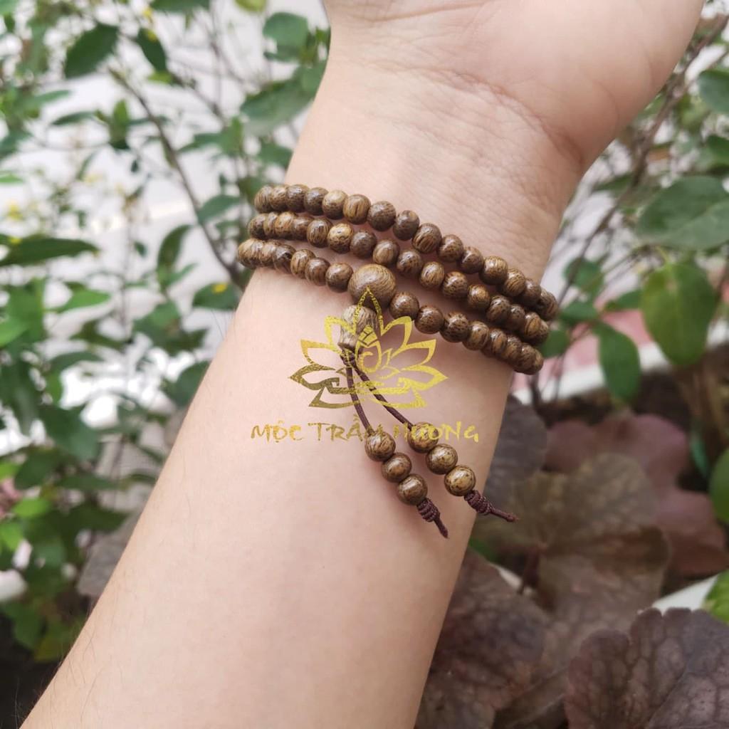 Vòng tay Chuỗi Tràng Hạt 108 - 4mm Trầm Tốc Việt - Trầm Hương Tự Nhiên - Mộc Trầm