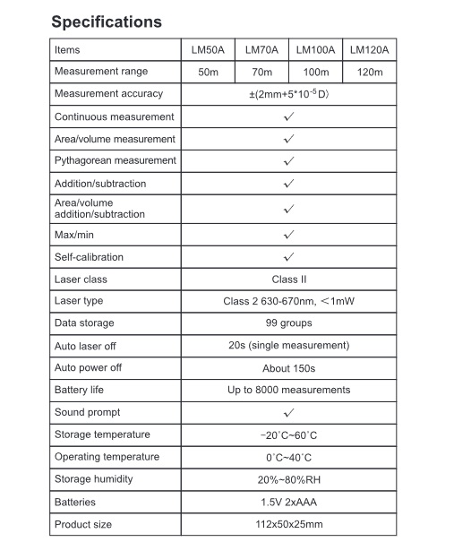 Máy đo khoảng cách la ze UNI-T LM70A (70m)