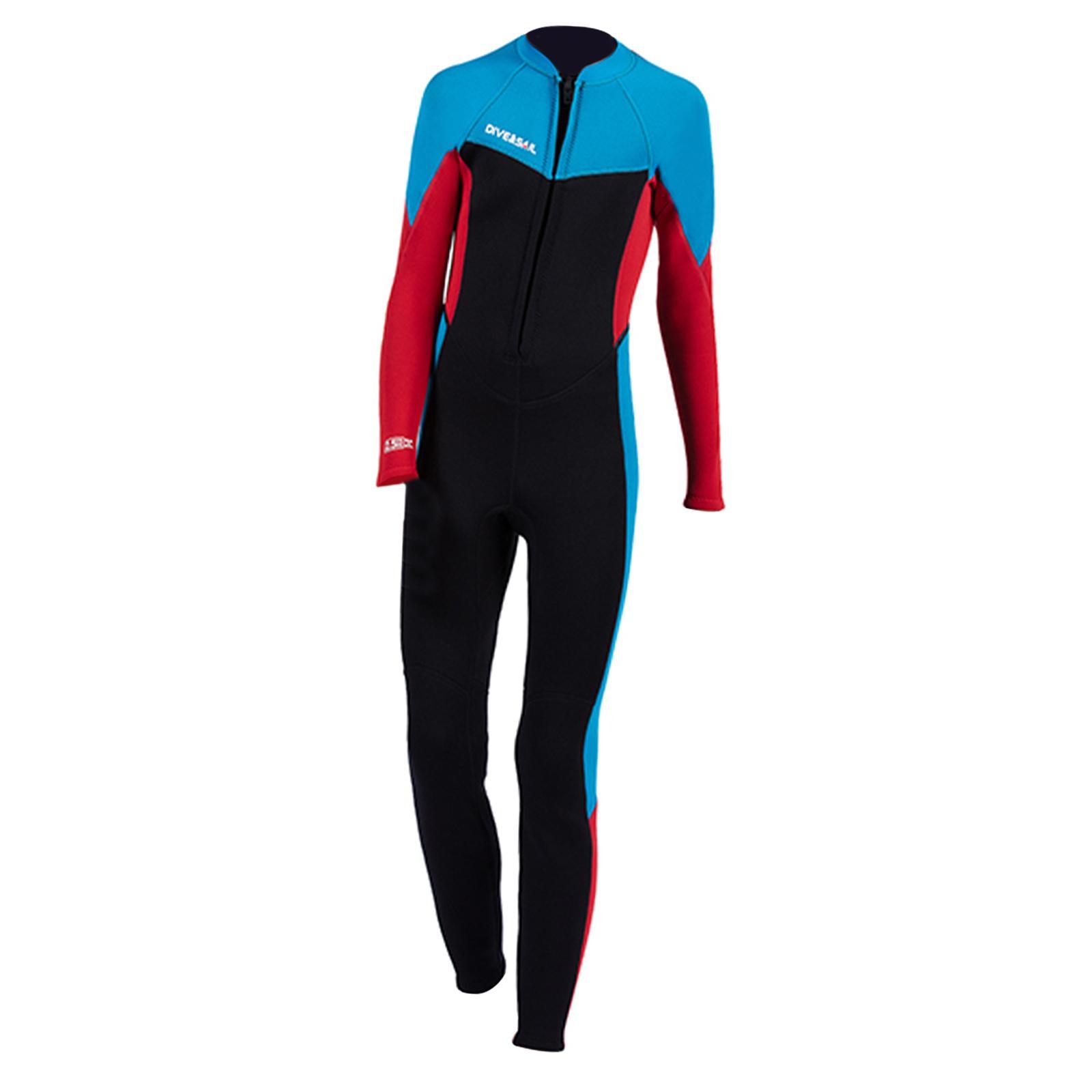 Kids Wetsuit Thermal Fullsuit 2.5mm Neoprene Swim Suit Diving Swimsuit