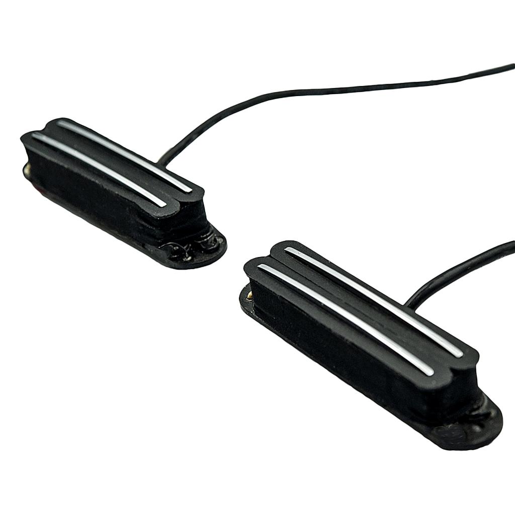 2X Dual Đường Sắt Điện ST Guitar Pickup Đường Đôi Humbucker Đen