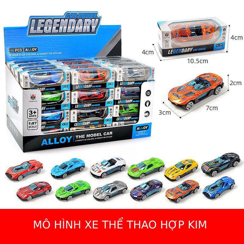 Mô hình xe đồ chơi thể thao bằng hợp kim nhiều màu sắc