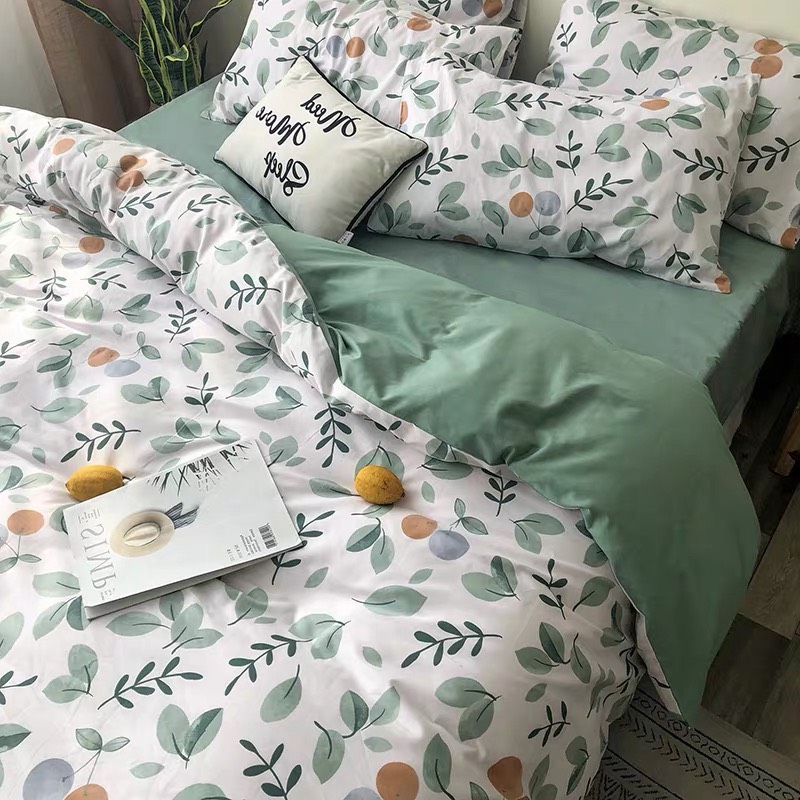 Bộ Chăn Chần Ga Gối Cotton LIDACO SP001061 - Trái Cam