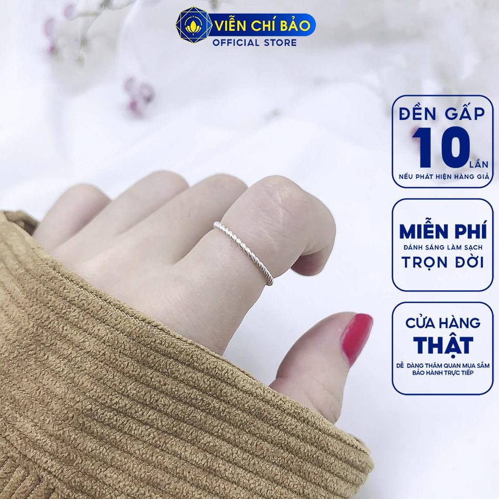 Nhẫn bạc nữ xoắn tròn chất liệu bạc 925 thời trang phụ kiện trang sức nữ thương hiệu Viễn Chí Bảo N400055