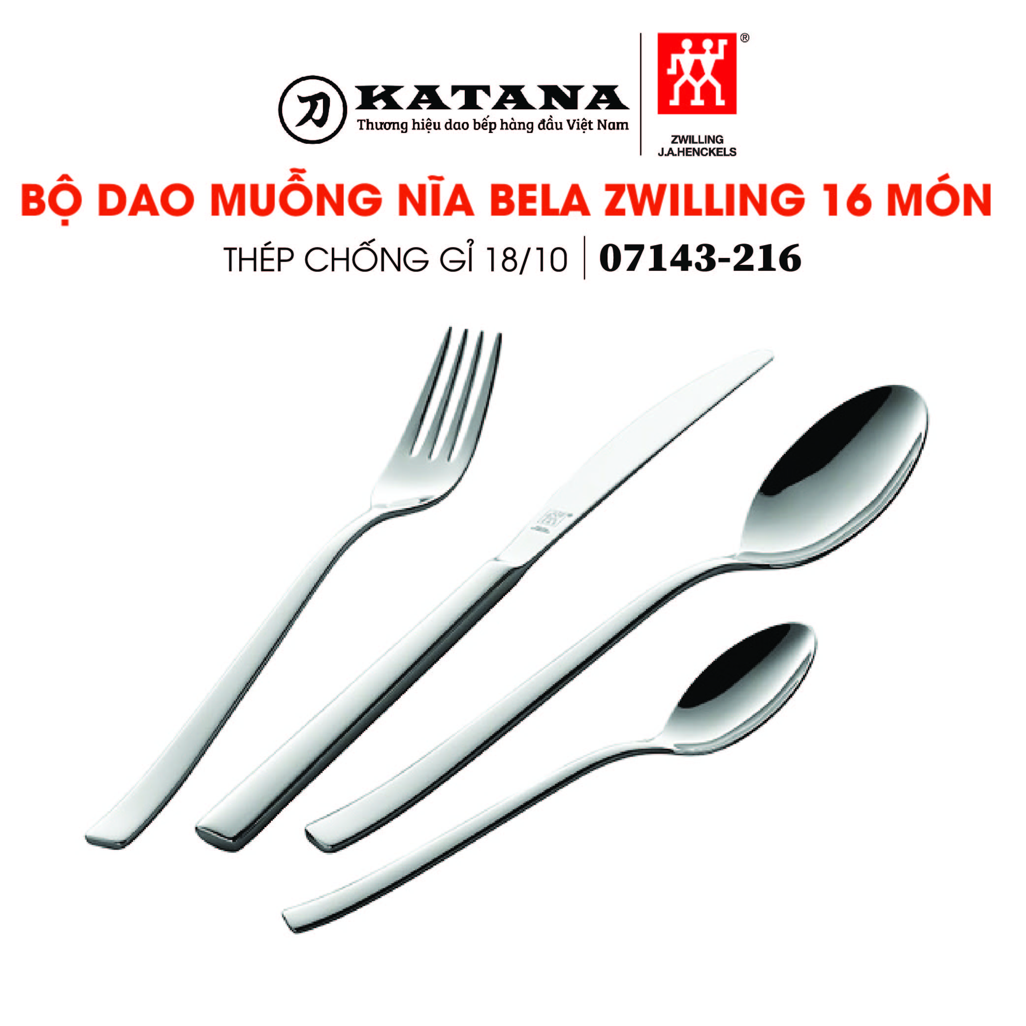 Hình ảnh ZWILLING - Bộ dao muỗng nĩa Bela - 16 món